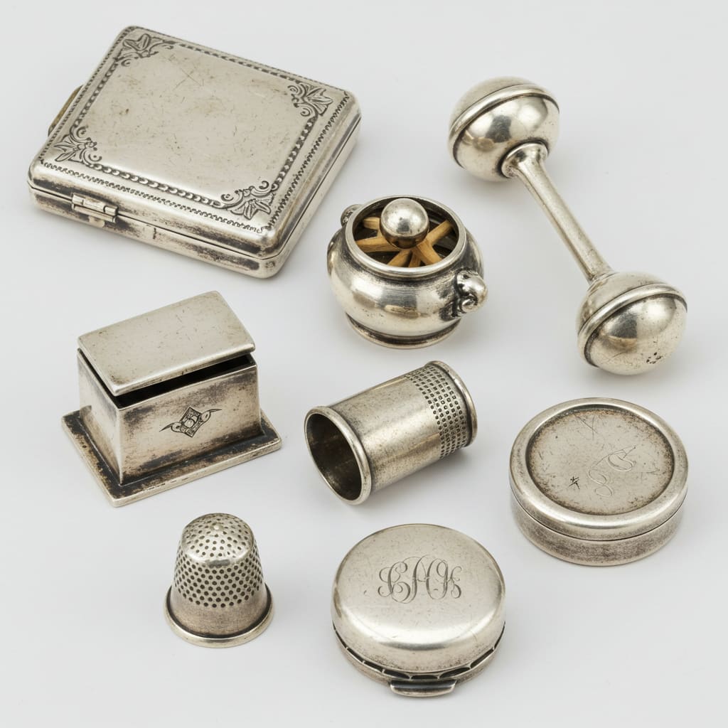 Miscellaneous Silver Items antiques we buy